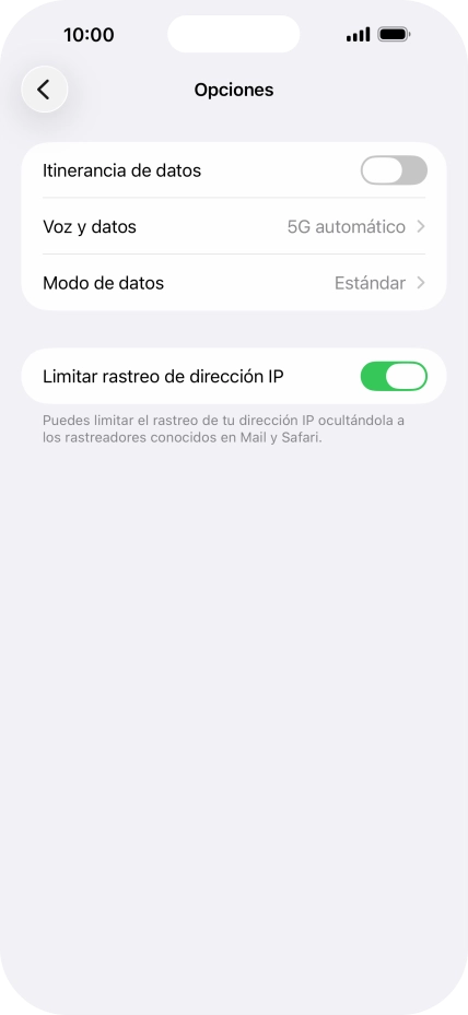 Pulsa Voz y datos.