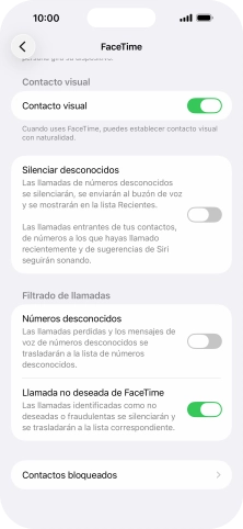 Pulsa Contactos bloqueados.