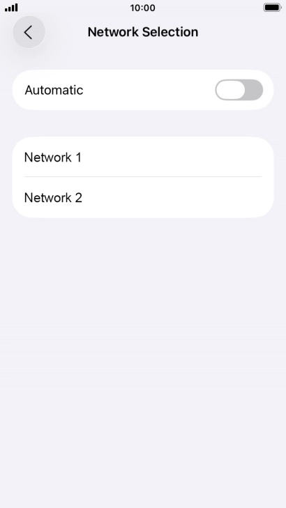 If you turn off the function, press the required network.