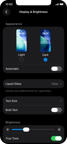 Press the indicator next to 