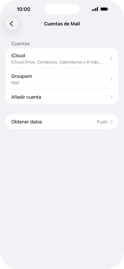 Pulsa el nombre de la cuenta de correo electrónico que acabas de crear.