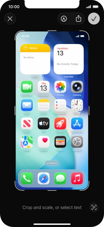 Follow the instructions on the screen to edit and save your screenshot.