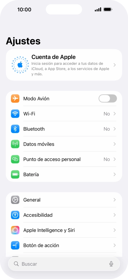 Pulsa Cuenta de Apple.
