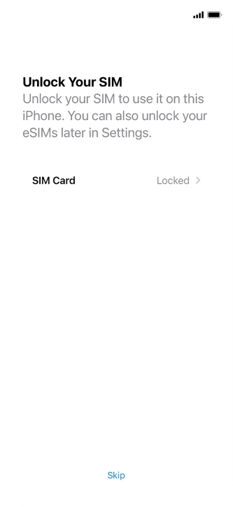 Press SIM Card. Press SIM Card.