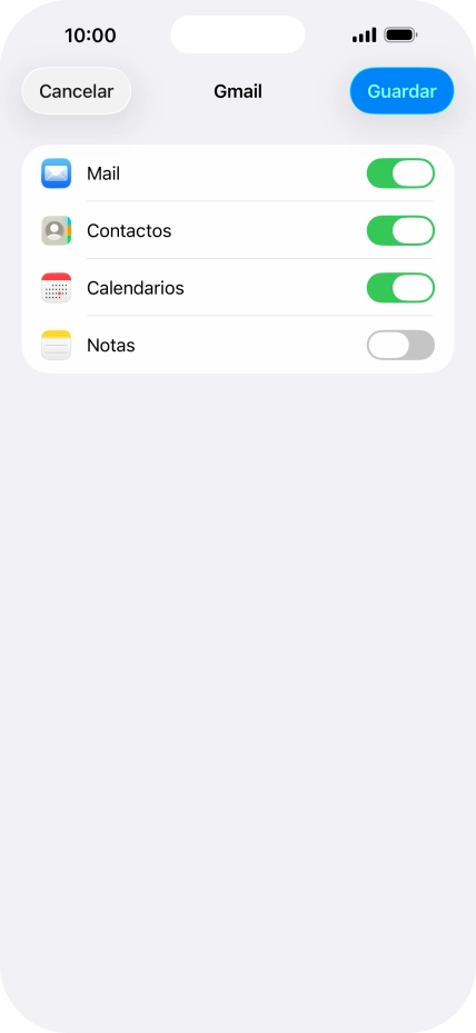 Si aparece en la pantalla esta imagen, tu cuenta de correo electrónico ha sido reconocida y configurada automáticamente. Sigue las indicaciones de la pantalla para introducir más información y terminar la configuración.