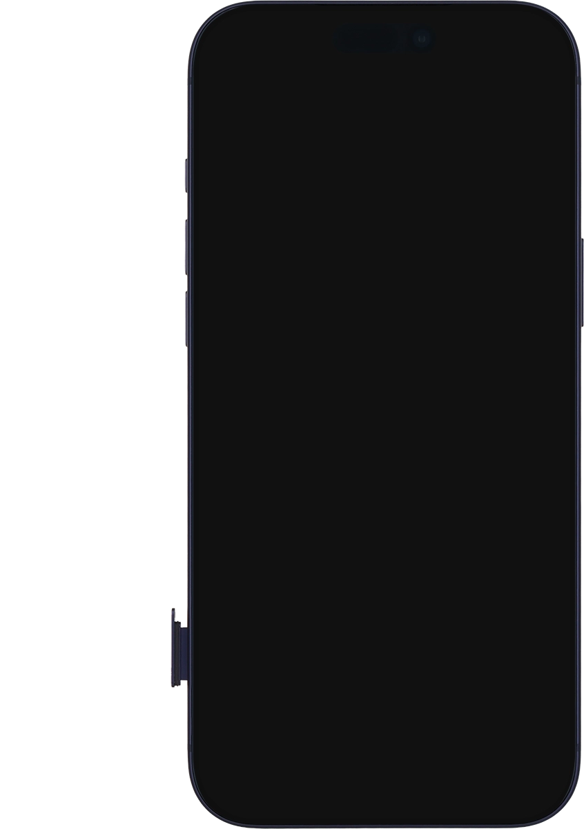 Retira el contenedor de la tarjeta SIM del teléfono.