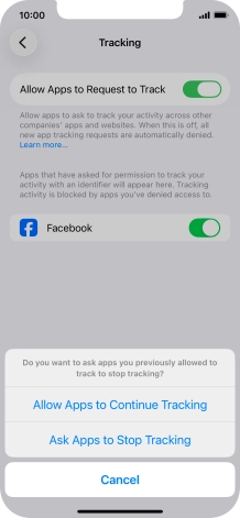 If you turn off the function, press the required setting.