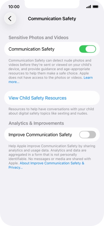 Press the indicator next to 