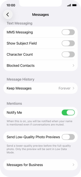 Press the indicator next to 