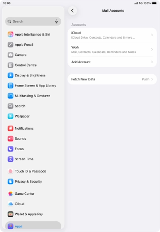 Press the required email account.