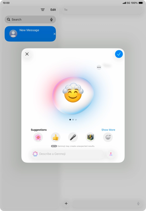 Slide your finger right or left on the screen to see the generated results. Slide your finger right or left on the screen to see the generated results.
