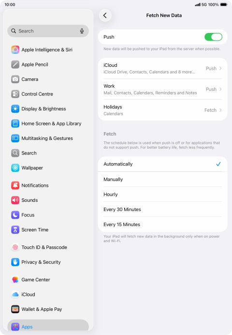 Press the indicator next to Press the indicator next to