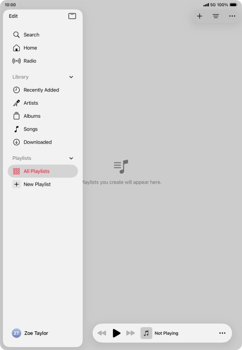 Press New Playlist. Press New Playlist.