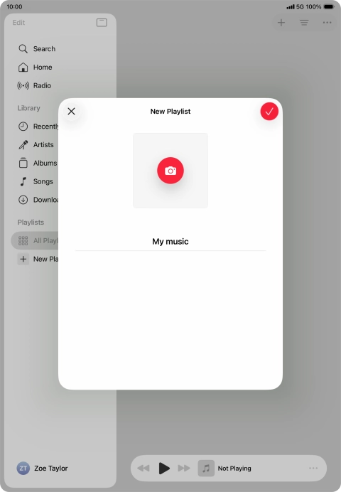 Press the confirm icon. Press the confirm icon.