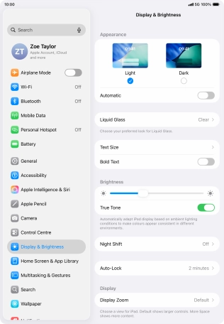 Press and drag the indicator below Press and drag the indicator below
