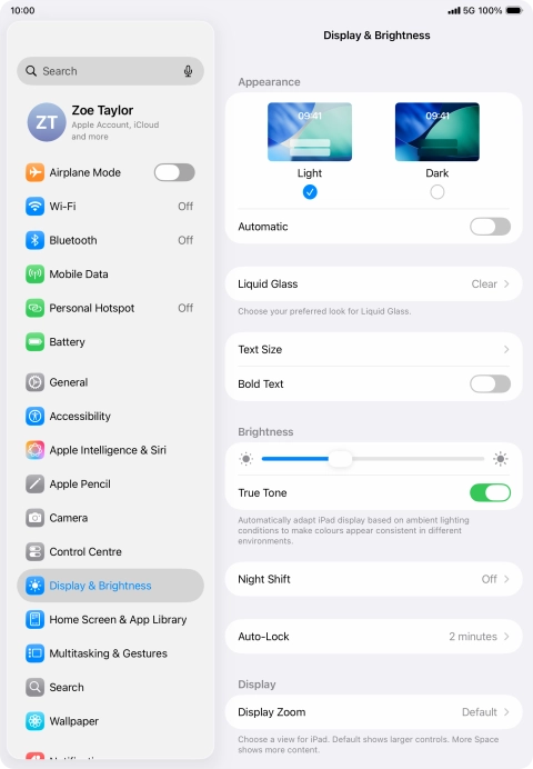 Press and drag the indicator below Press and drag the indicator below