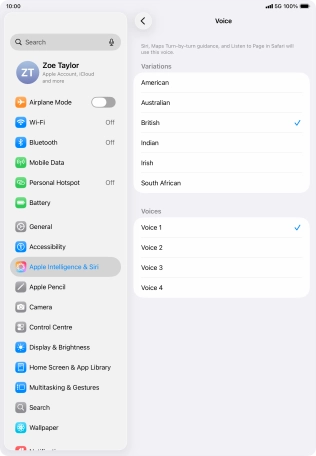 Press the required accent. Press the required accent.
