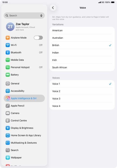 Press the required accent. Press the required accent.