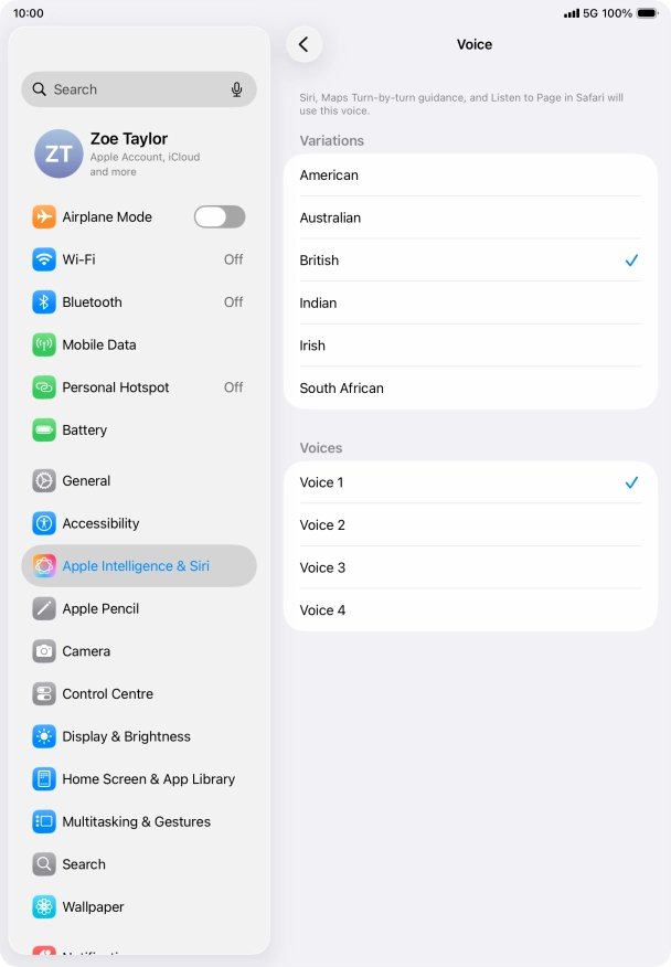 Press the required accent. Press the required accent.