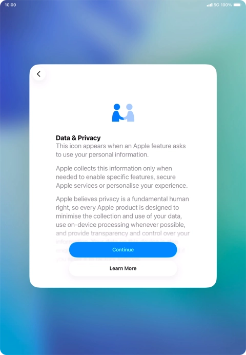 Press Continue. Press Continue.