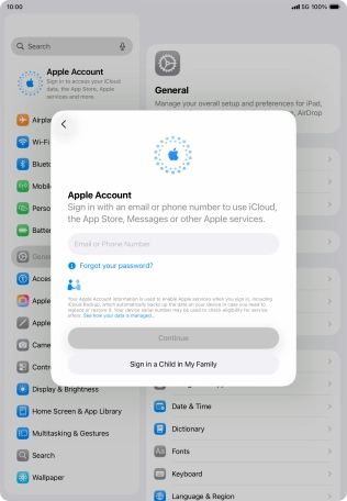 Press Email or Phone Number and key in the username for your Apple Account.