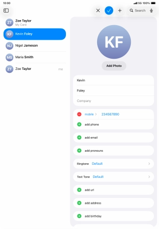 Press the confirm icon. Press the confirm icon.