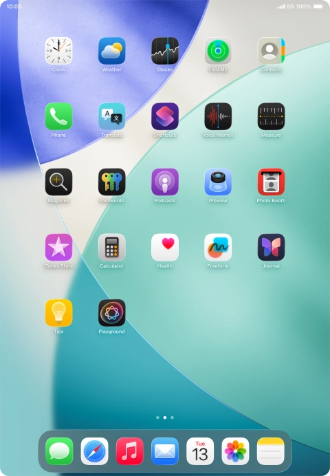 Press and hold anywhere on the home screen.