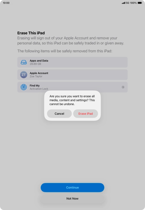 Press the required setting. Press the required setting.