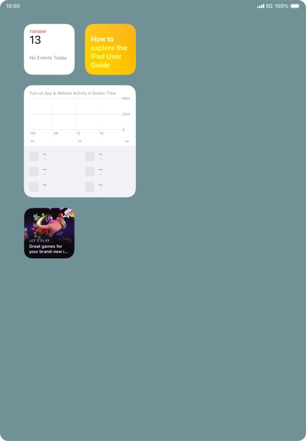 Press and hold the required widget until a pop-up menu is displayed. Press and hold the required widget until a pop-up menu is displayed.