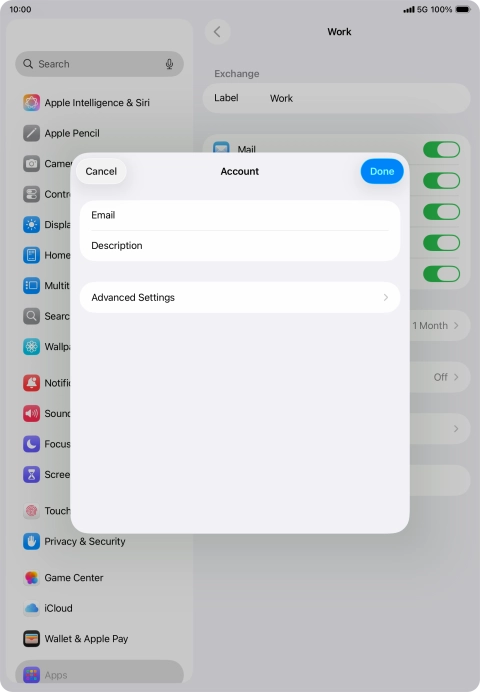 Press Advanced Settings. Press Advanced Settings.