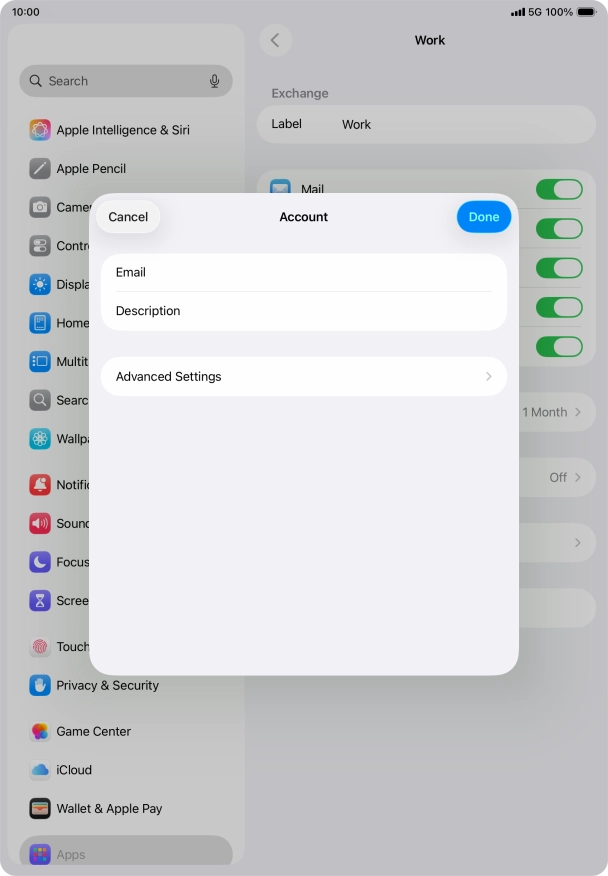 Press Advanced Settings. Press Advanced Settings.