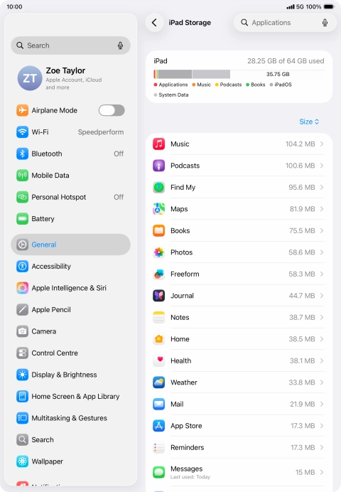 Press the required app. Press the required app.