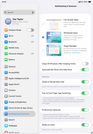 Press the indicators next to the required settings to turn them on or off. Press the indicators next to the required settings to turn them on or off.