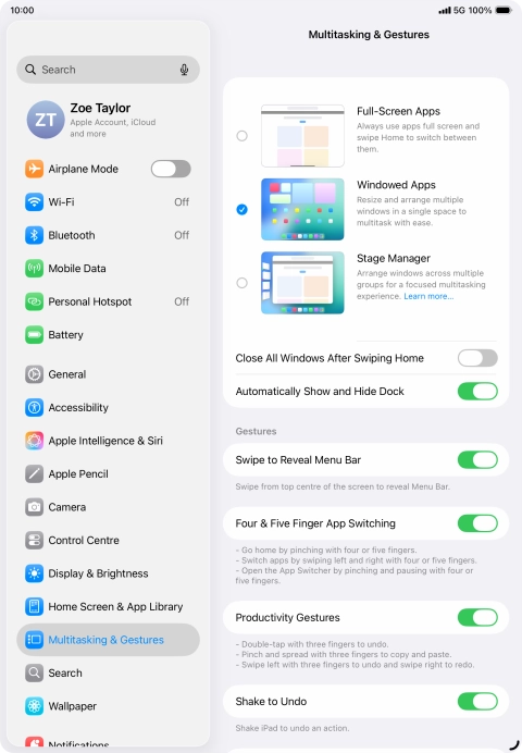 Press the indicators next to the required settings to turn them on or off. Press the indicators next to the required settings to turn them on or off.