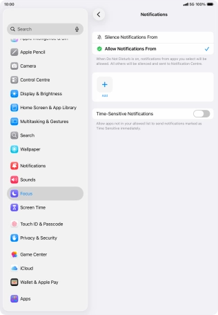 Press the indicator next to 