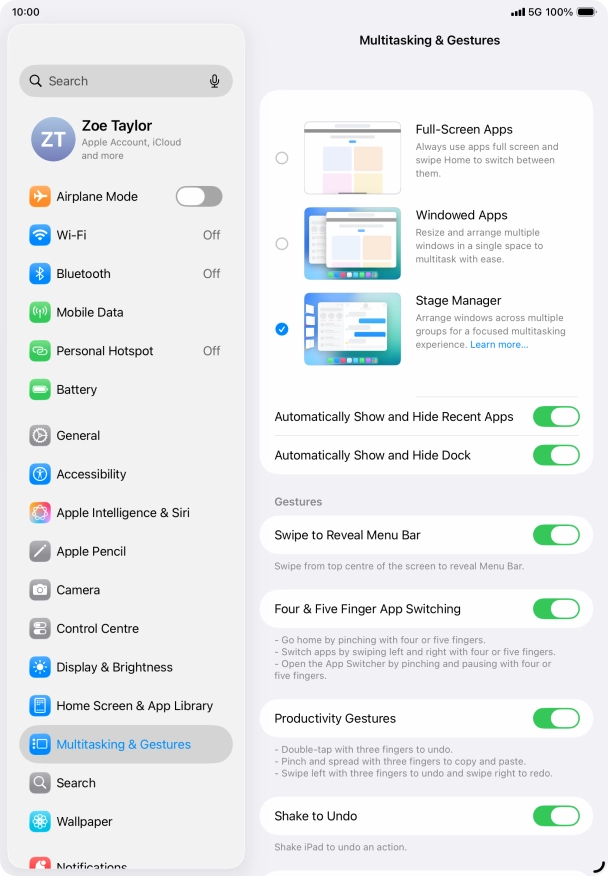 Press the indicators next to the required settings to turn them on or off. Press the indicators next to the required settings to turn them on or off.