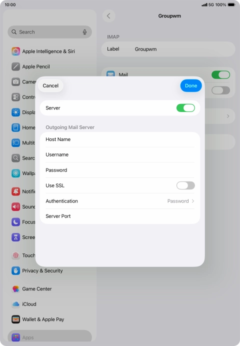 Press the indicator next to Press the indicator next to