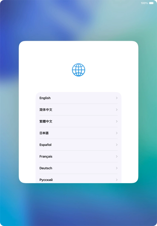 Press the required language. Press the required language.