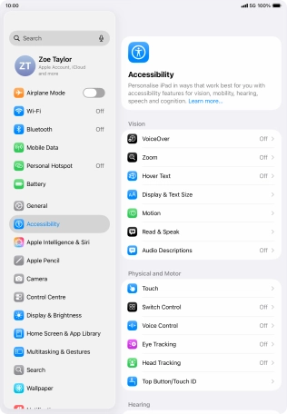 Press Display & Text Size. Press Display & Text Size.