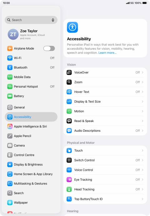 Press Display & Text Size. Press Display & Text Size.