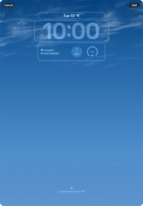 To customise the way the lock screen date is displayed, press the date widget and follow the instructions on the screen to select the required widget display mode. To customise the way the lock screen date is displayed, press the date widget and follow the instructions on the screen to select the required widget display mode.