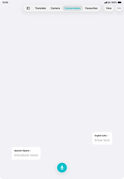 Press the microphone icon and say the required word or sentence. Press the microphone icon and say the required word or sentence.