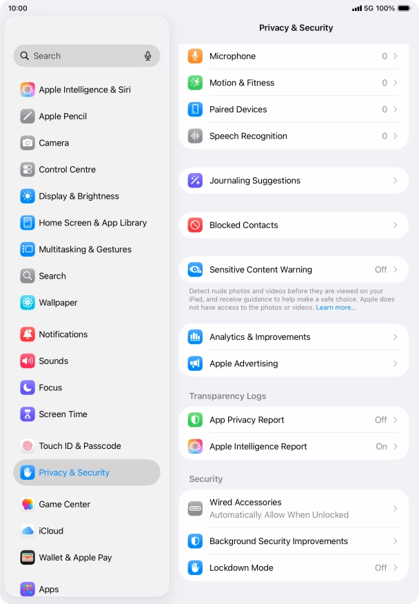 Press App Privacy Report. Press App Privacy Report.