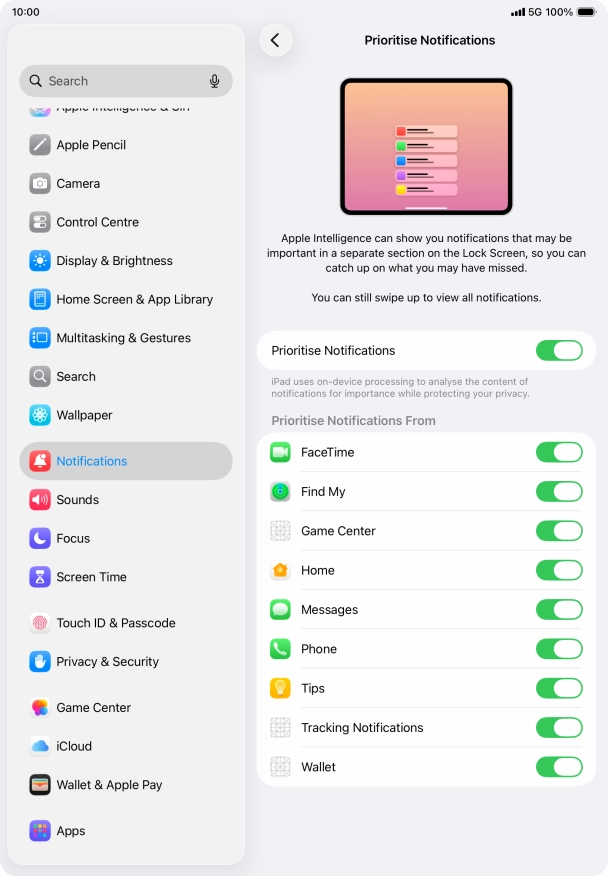 Press the indicator next to Press the indicator next to