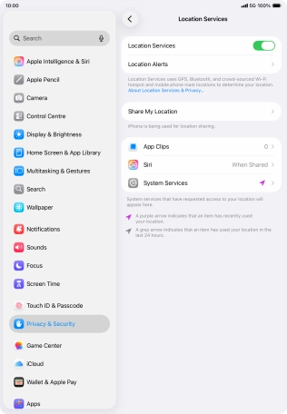 Press the required app.