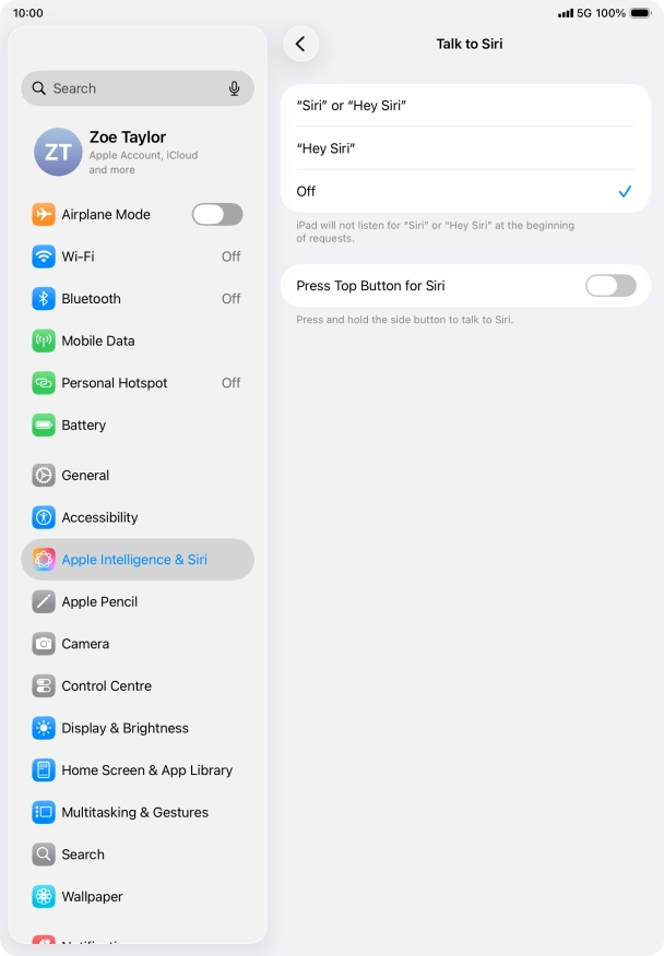 Press the indicator next to Press the indicator next to