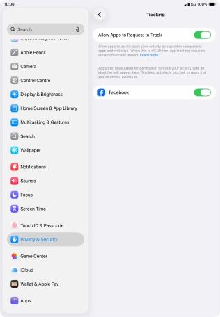 Press the indicator next to 