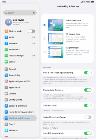 Press Windowed Apps. Press Windowed Apps.