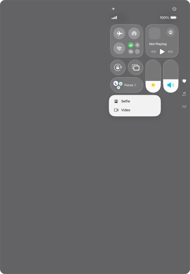 Press and hold the required function to see more actions. Press and hold the required function to see more actions.