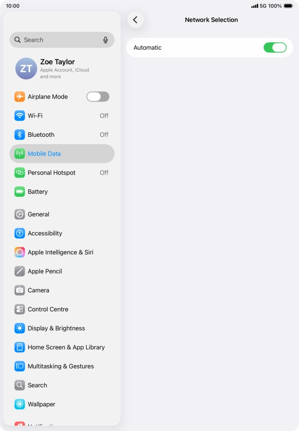 Press the indicator next to 